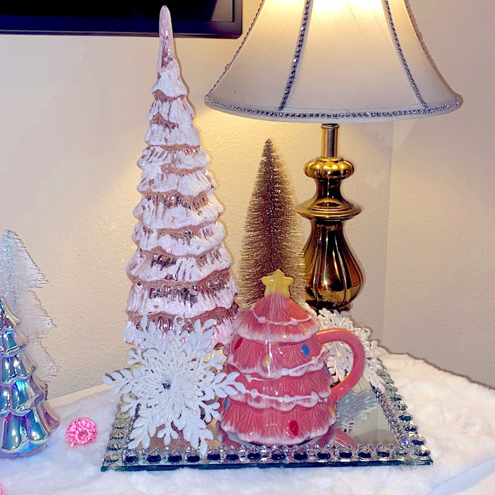 Pink Christmas Tree Cup